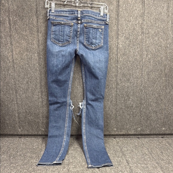 Rag & Bone Blue Skinny Jeans Distressed Casual - Picture 3 of 10